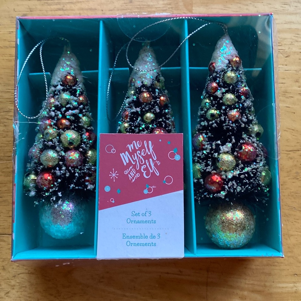 Me myself and Elf, Set of 3 Christmas tree ornaments